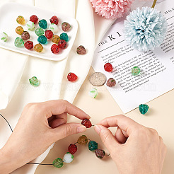 35Pcs 7 Style Handamde Bumpy Lampwork Beads&nbsp;LAMP-CD0001-11
