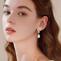 5 Pairs Brass Stud Earring Findings&nbsp;KK-BBC0020-34