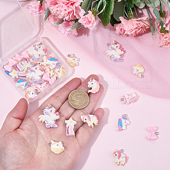 32Pcs 8 Styles Resin Pendants&nbsp;RESI-BM0001-02