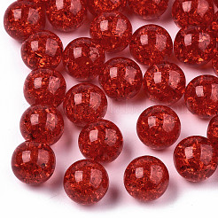 Transparent Crackle Acrylic Round Beads Strands&nbsp;LS-CCG-R002-12mm-02