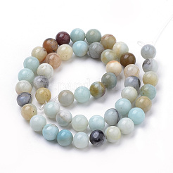 Natural Flower Amazonite Beads Strands&nbsp;X-G-S259-13-8mm