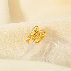304 Stainless Steel Snake Cuff Rings for Women&nbsp;UR0196