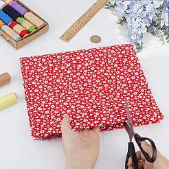 Flower Cotton Fabric&nbsp;AJEW-WH0485-35B
