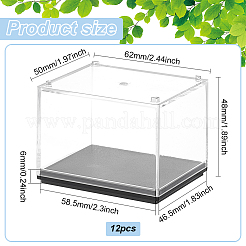 12Pcs Rectangle Transparent Acrylic Minifigures Display Case&nbsp;ODIS-FG0001-79