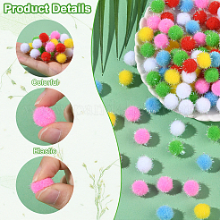 120Pcs 6 Colors Sequin Polypropylene Fiber Silk Pompom Ball&nbsp;FIND-SC0019-69