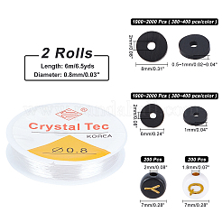 Flat Round Handmade Polymer Clay Beads&nbsp;CLAY-AR0001-21