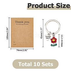 10Pcs Alloy Enamel Keychain&nbsp;KEYC-HS00007