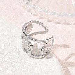 304 Stainless Steel Cuff Open Rings&nbsp;SA-CBAF5A1-05P