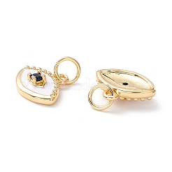 Brass Micro Pave Midnight Blue Cubic Zirconia Charms&nbsp;ZIRC-Z019-03G-NR
