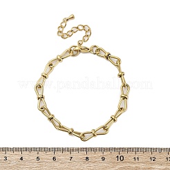 304 Stainless Steel Bowknot Link Chain Bracelets for Men Women&nbsp;BJEW-G725-04G