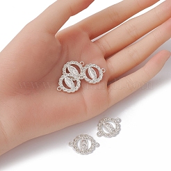 Flat Round Alloy Connector Charms&nbsp;FIND-YW0003-44