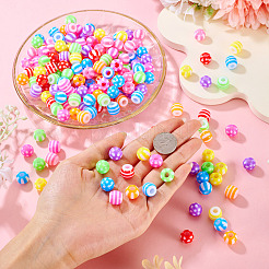 204Pcs 3 Styles Opaque Acrylic Beads&nbsp;OACR-TA0004-36