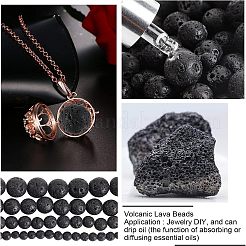 4 Strands 4 Styles Natural Lava Rock Round Beads Strands&nbsp;G-OC0003-35