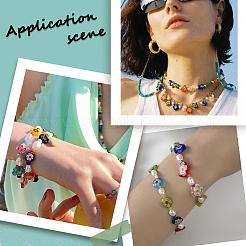 150Pcs 10 Styles Handmade Millefiori Lampwork Beads&nbsp;LAMP-PA0001-81