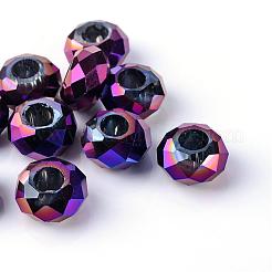 Electroplate Glass European Beads&nbsp;EGLA-S132-03E