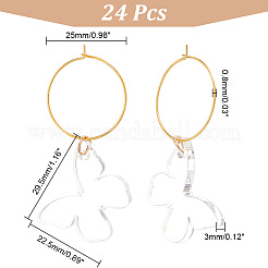 Transparent Acrylic Butterfly Wine Glass Charms&nbsp;AJEW-AB00114