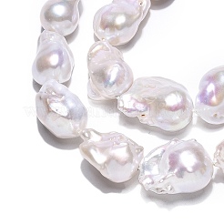 Natural Baroque Pearl Keshi Pearl Beads Strands&nbsp;PEAR-S019-02C-03