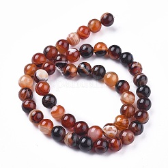Natural Striped Agate/Banded Agate Beads Strands&nbsp;G-I261-C05-8mm