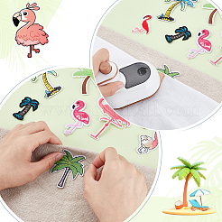 35Pcs Polyester with Rayon Embroidery Iron on/Sew on Patches&nbsp;PATC-GA0001-89