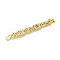 Brass Micro Pave Cubic Zirconia Pendants&nbsp;KK-Z042-19G-03