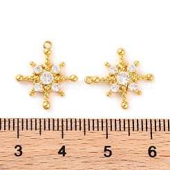 Brass Micro Pave Clear Cubic Zirconia Pendants&nbsp;KK-U017-10G-G