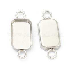 Tarnish Resistant 201 Stainless Steel Cabochon Connector Settings&nbsp;LS-STAS-H143-23P