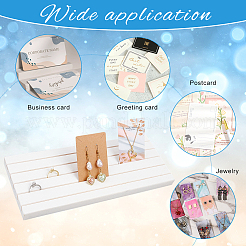 5-Slot Wood Slant Back Earring Display Stands&nbsp;EDIS-WH0021-36D