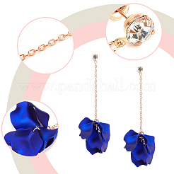 4 Pairs 4 Colors Acrylic Leaf Dangle Stud Earring&nbsp;EJEW-AN0001-24