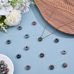 25Pcs Natural Indian Agate European Large Hole Beads&nbsp;G-HY0002-07