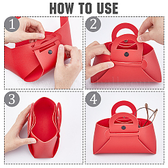 4Pcs 4 Colors Pouch Case Shape PVC Glasses Case&nbsp;AJEW-FH0003-57