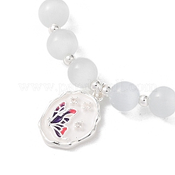 Natural Pearl & Round Cat Eye & Glass Beaded Bracelets&nbsp;BJEW-C068-06S