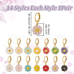 14Pair Brass Leverback Earring&nbsp;EJEW-AR00006