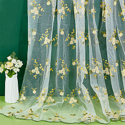Flower Pattern Polyester Lace Fabic&nbsp;DIY-WH0061-021B