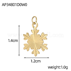 Christmas 304 Stainless Steel Pendants&nbsp;STAS-OY005-56G