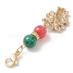 Christmas Theme Alloy Enamel Pendant Decorations&nbsp;HJEW-JM01136