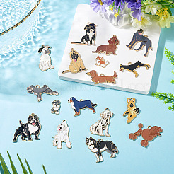 17Pcs 17 Styles Alloy Enamel Pendants&nbsp;ENAM-TA0010-79