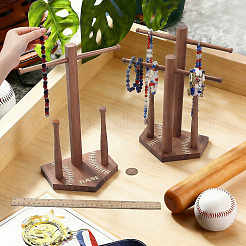 2 Bags 2 Styles Wood Baseball Ring Display Stands&nbsp;DJEW-OC0001-56