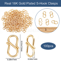 100Pcs 304 Stainless Steel S-Hook Clasps&nbsp;STAS-BBC0003-04