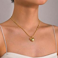 304 Stainless Steel Heart Pendant Necklaces for Women&nbsp;AR9427-1