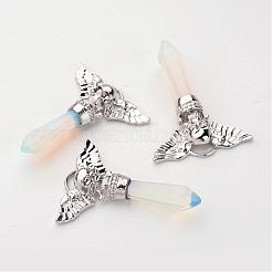 Brass Opalite Pendants&nbsp;G-O160-04I