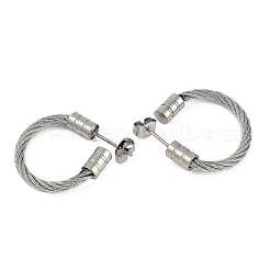 304 Stainless Steel Twist Stud Earrings for Women&nbsp;EJEW-M023-04P