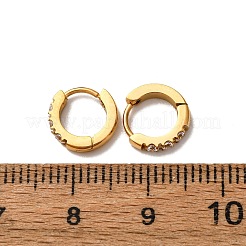 304 Stainless Steel Clear Cubic Zirconia Hoop Earrings&nbsp;EJEW-D331-18A-G