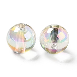 Two Tone UV Plating Rainbow Iridescent Acrylic Beads&nbsp;TACR-D010-03A