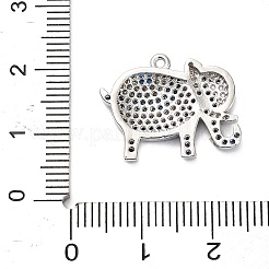 Brass Micro Pave Cubic Zirconia Pendants&nbsp;KK-L229-055P