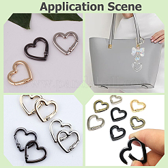 24Pcs 3 Colors Alloy Spring Gate Rings&nbsp;FIND-SC0016-38A