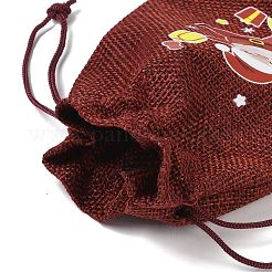 Christmas Theme Jute Cloth Storage Bags&nbsp;ABAG-F010-01B-05
