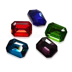 Faceted Rectangle K9 Glass Pointed Back Rhinestone Cabochons&nbsp;RGLA-A017-6x8mm-SM