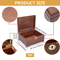 Wood Trinket Storage Boxes&nbsp;CON-WH0107-128