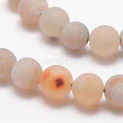 Electroplated Natural Agate Bead Strands&nbsp;G-K168-6mm-L1-04
