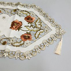 Flower Pattern Embroidery Polyester Table Cloths&nbsp;AJEW-WH0471-115